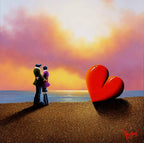 Sunkissed Lovers - Original - SOLD by artist David Renshaw - Wyecliffe Galleries