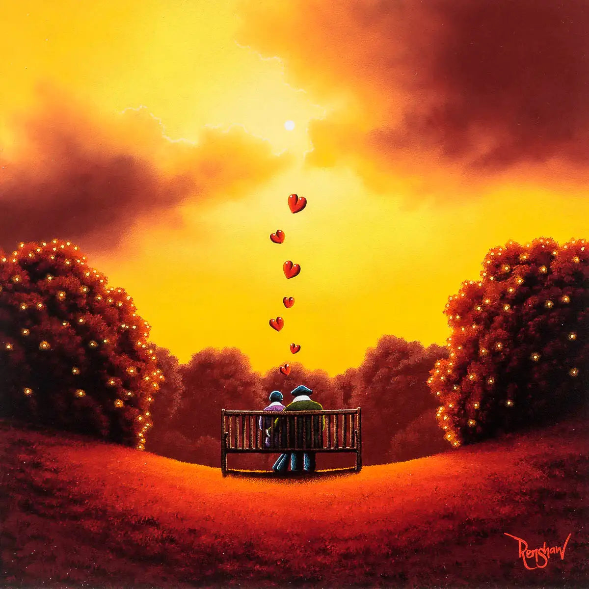 Sunset Dreaming - Original - Original - SOLD by artist David Renshaw - Wyecliffe Galleries