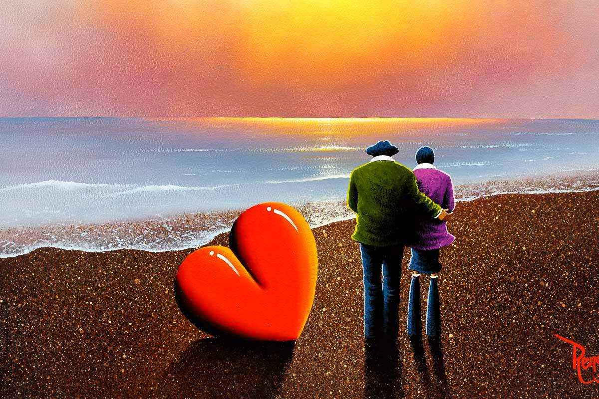 Sunset Love - Original - SOLD by artist David Renshaw - Wyecliffe Galleries