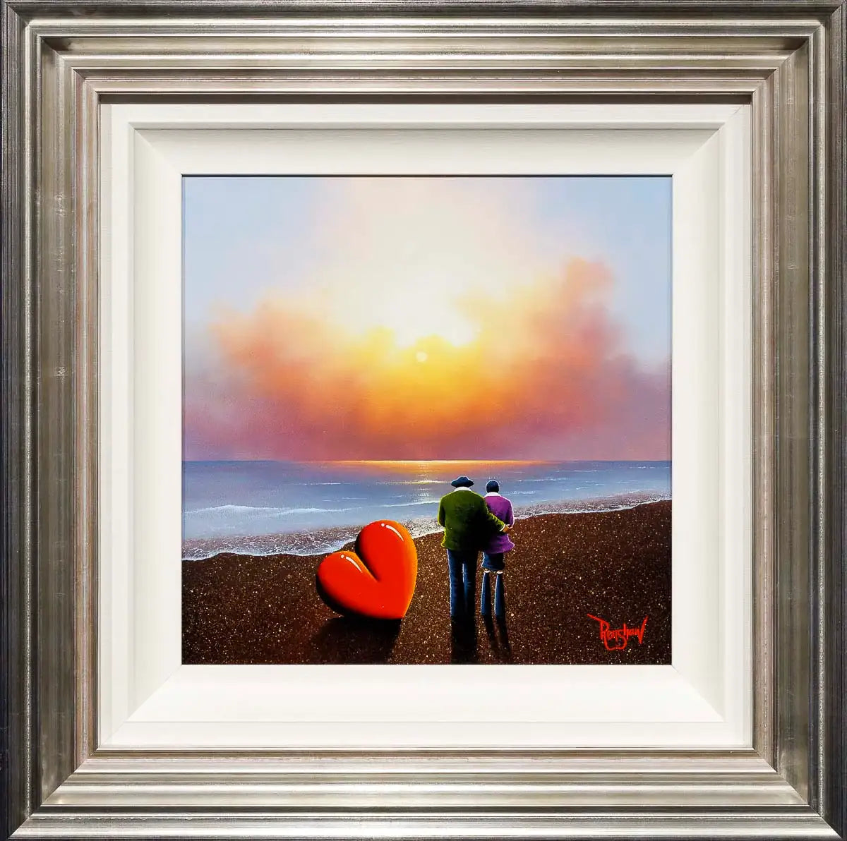 Sunset Love - Original - SOLD by artist David Renshaw - Wyecliffe Galleries