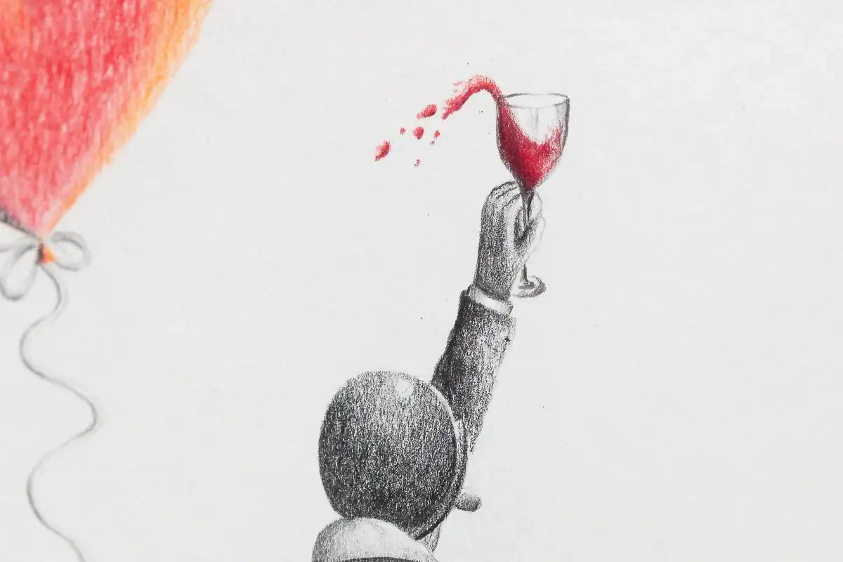 Taxi for Doris - Original Sketch - SOLD by artist David Renshaw - Wyecliffe Galleries