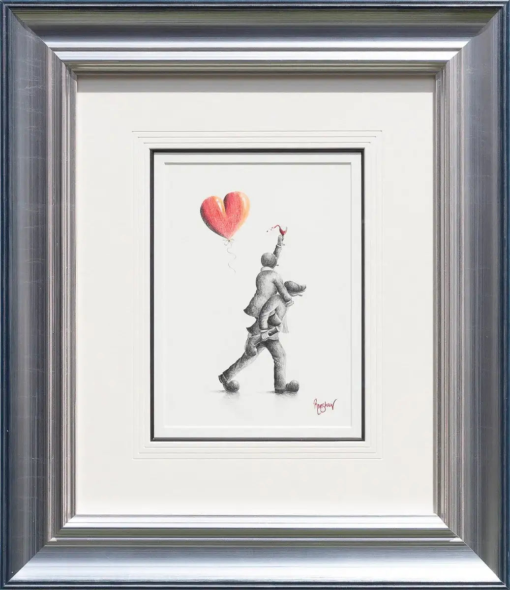 Taxi for Doris - Original Sketch - SOLD by artist David Renshaw - Wyecliffe Galleries