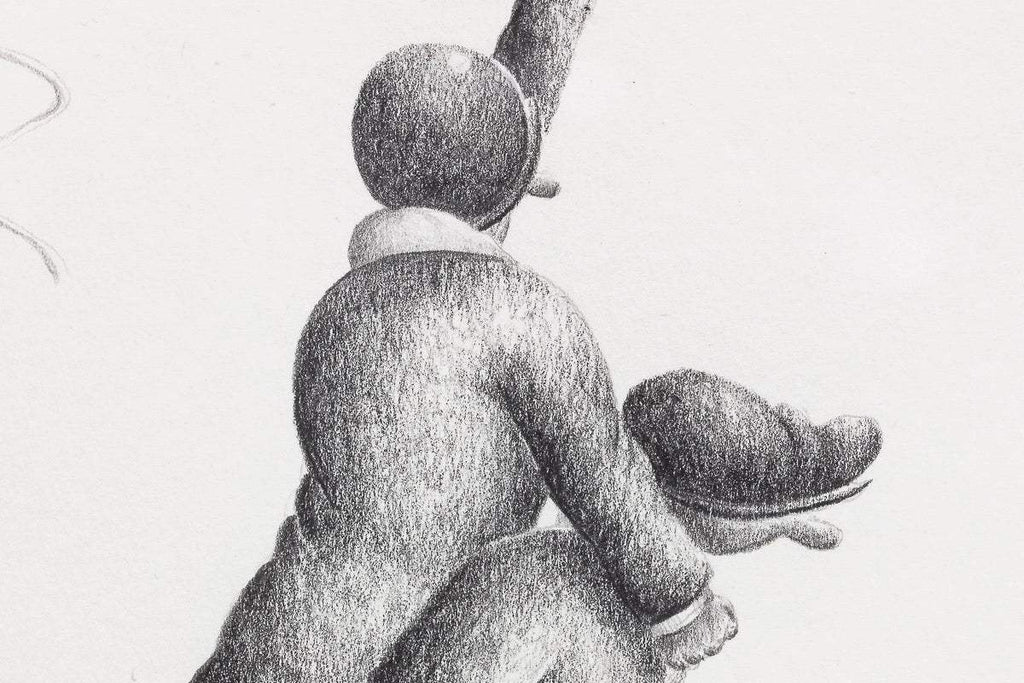 Taxi for Doris - Original Sketch - SOLD by artist David Renshaw - Wyecliffe Galleries