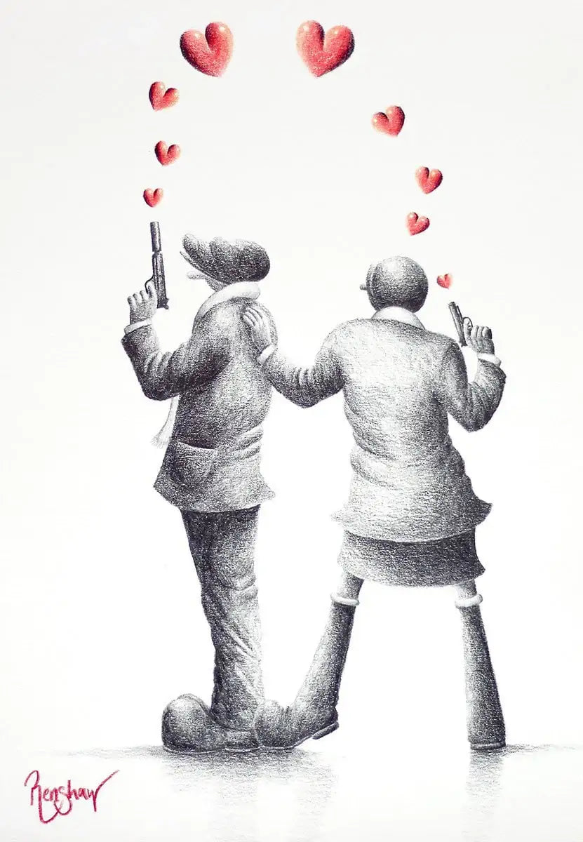 The Guy Who Loved Me - Original Sketch - SOLD by artist David Renshaw - Wyecliffe Galleries