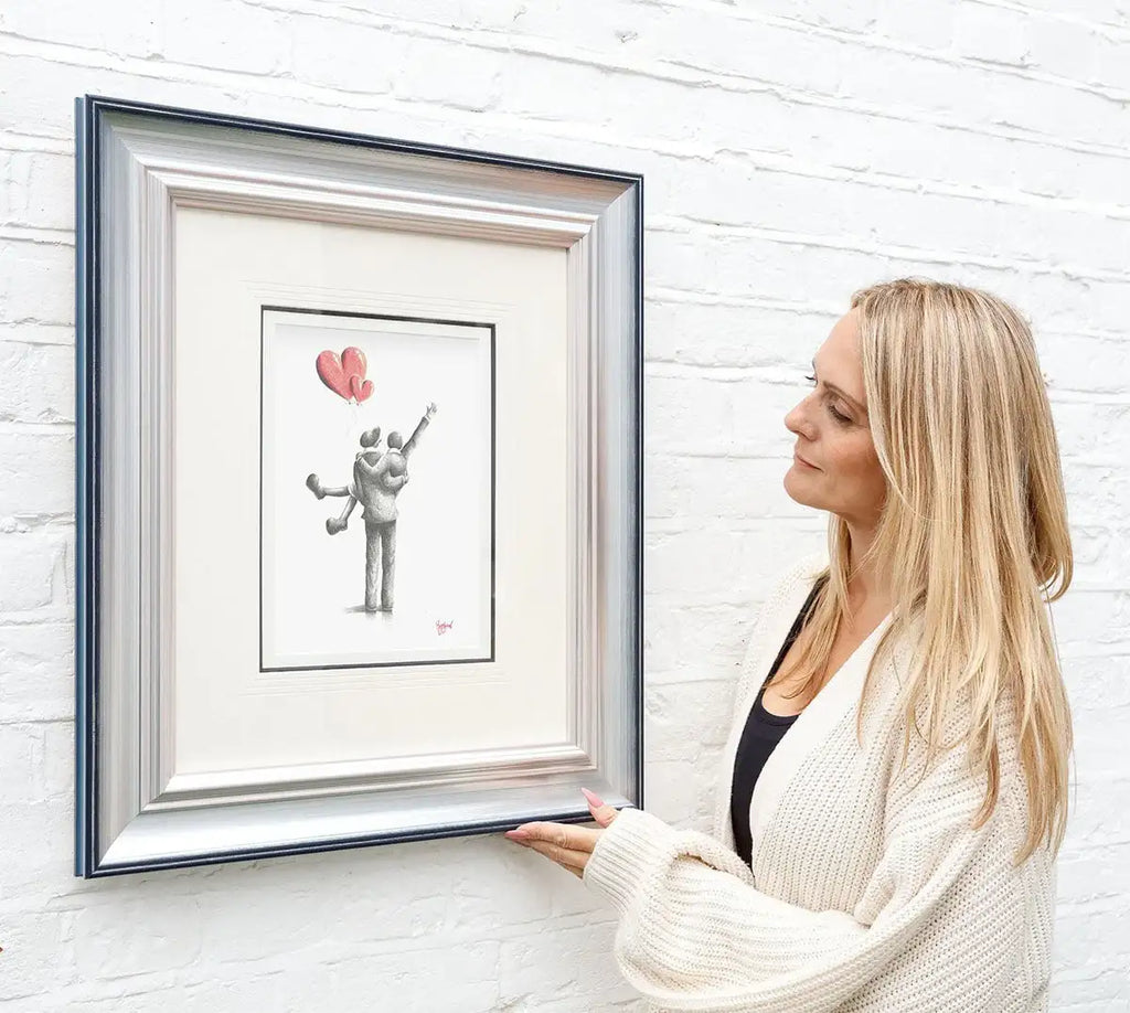 The King & Queen Of Karaoke - Original Sketch by artist David Renshaw - Wyecliffe Galleries