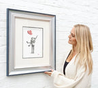 The King & Queen Of Karaoke - Original Sketch by artist David Renshaw - Wyecliffe Galleries