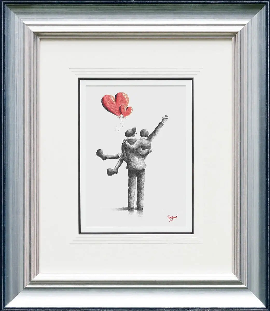 The King & Queen Of Karaoke - Original Sketch by artist David Renshaw - Wyecliffe Galleries