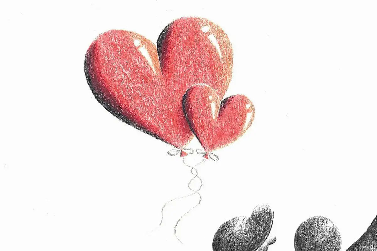 The King & Queen Of Karaoke - Original Sketch by artist David Renshaw - Wyecliffe Galleries