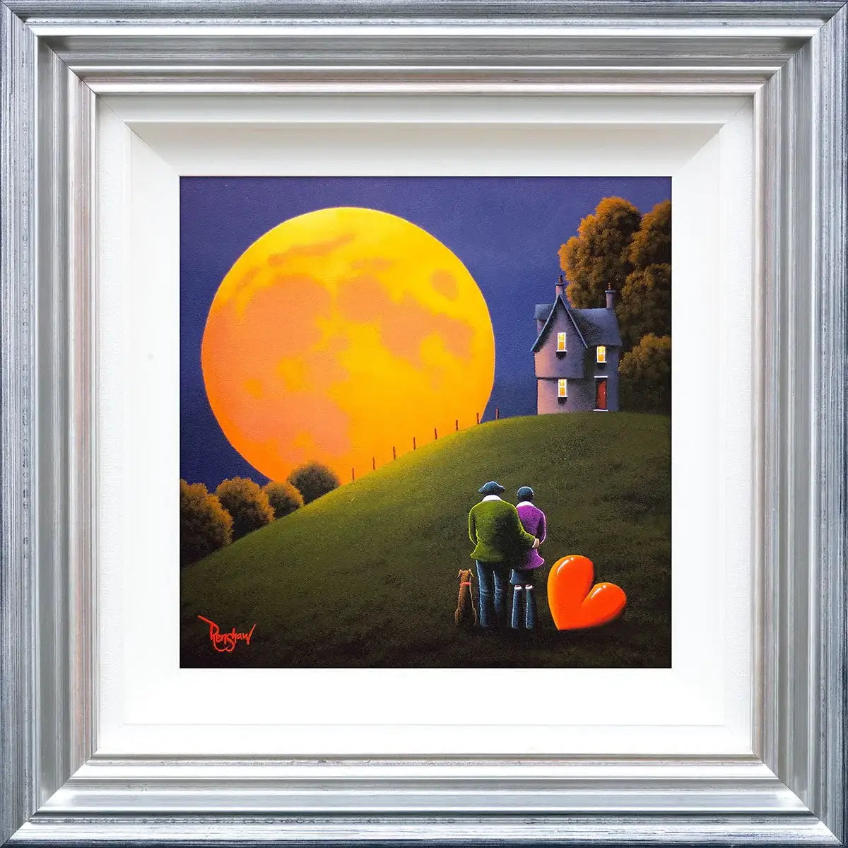 The Moon Resting In Our Special Place We Call Home - Original by artist David Renshaw - Wyecliffe Galleries