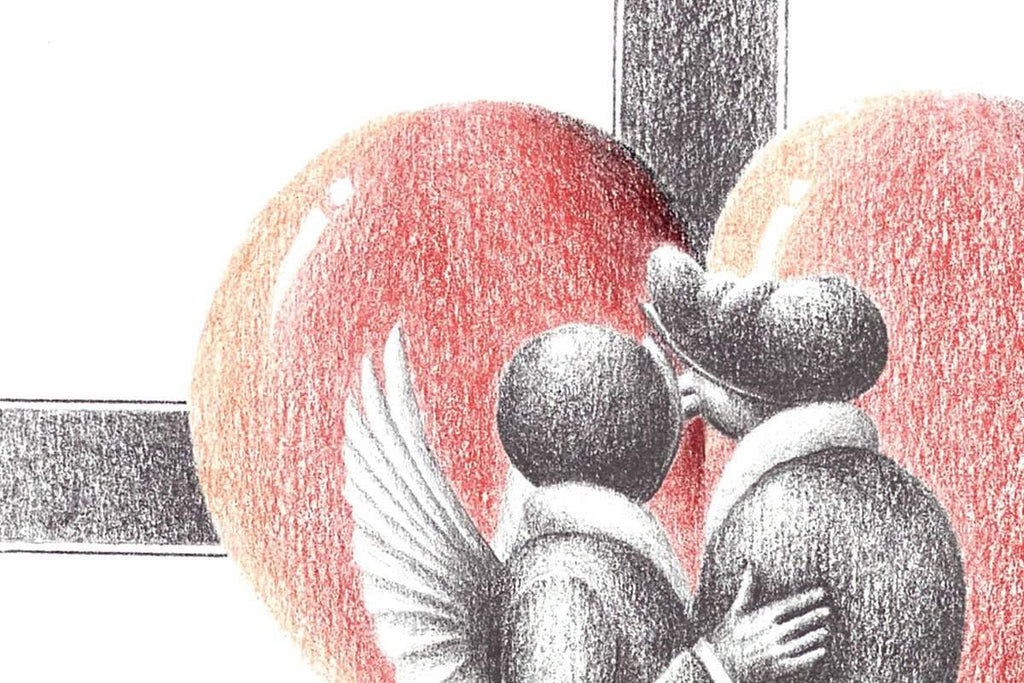 The Star-Crossed Lovers - Original Sketch - SOLD by artist David Renshaw - Wyecliffe Galleries