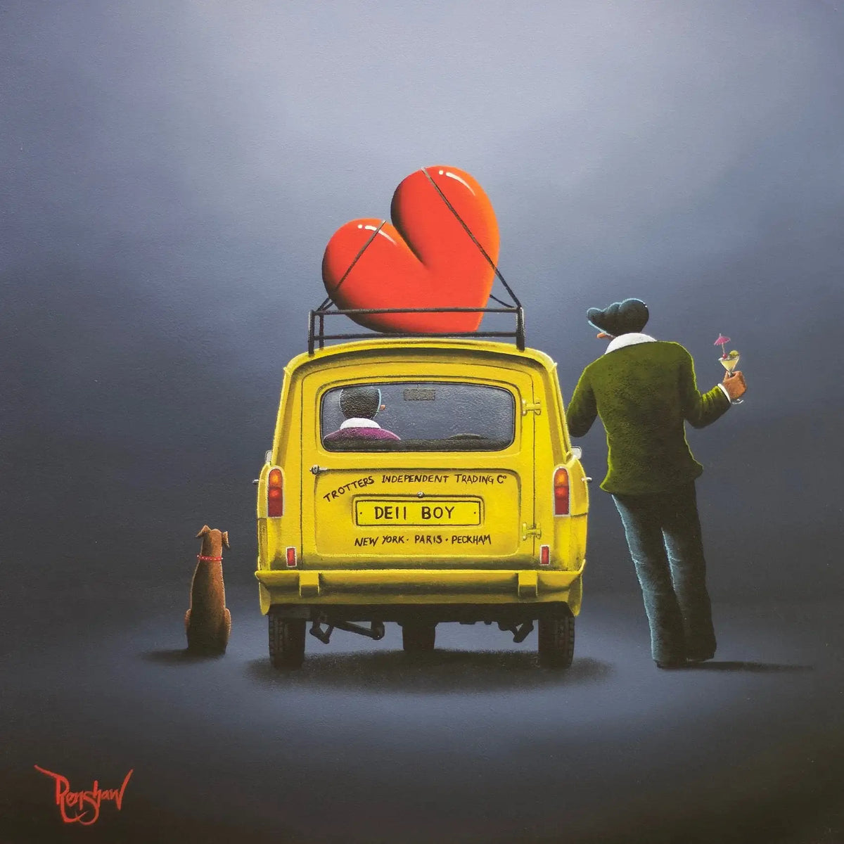 This Time Next Year, We'll Be Millionaires - Edition by artist David Renshaw - Wyecliffe Galleries