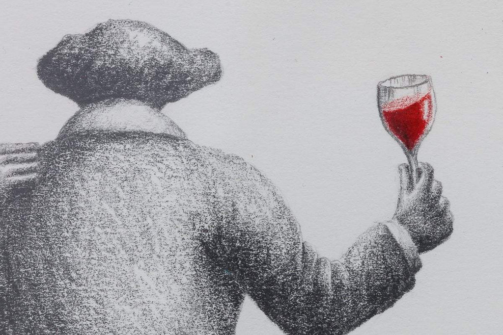 Tipsy Tuesday - Original Sketch - SOLD by artist David Renshaw - Wyecliffe Galleries