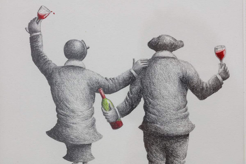 Tipsy Tuesday - Original Sketch - SOLD by artist David Renshaw - Wyecliffe Galleries