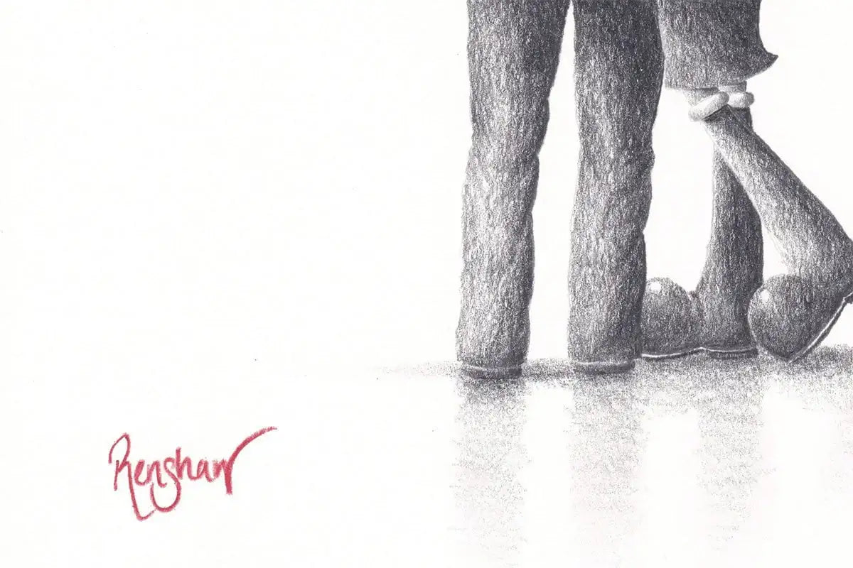To Me You Are Perfect - Original Sketch - SOLD by artist David Renshaw - Wyecliffe Galleries