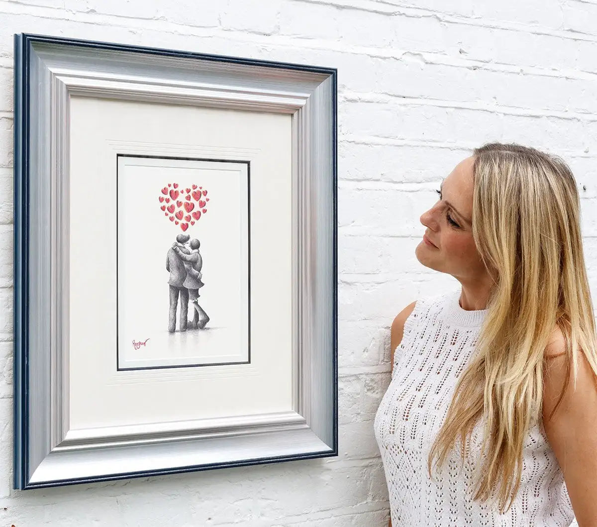 To Me You Are Perfect - Original Sketch - SOLD by artist David Renshaw - Wyecliffe Galleries