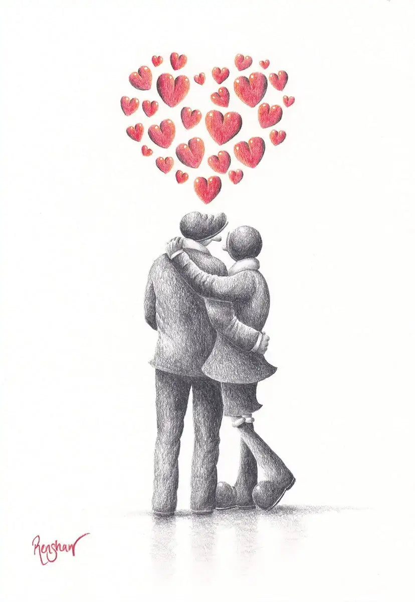 To Me You Are Perfect - Original Sketch - SOLD by artist David Renshaw - Wyecliffe Galleries