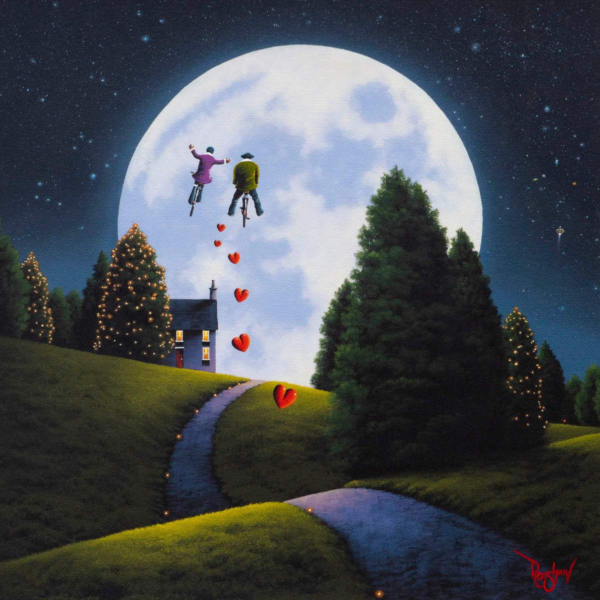 To the Moon and Back - Artist Proof - SOLD by artist David Renshaw - Wyecliffe Galleries