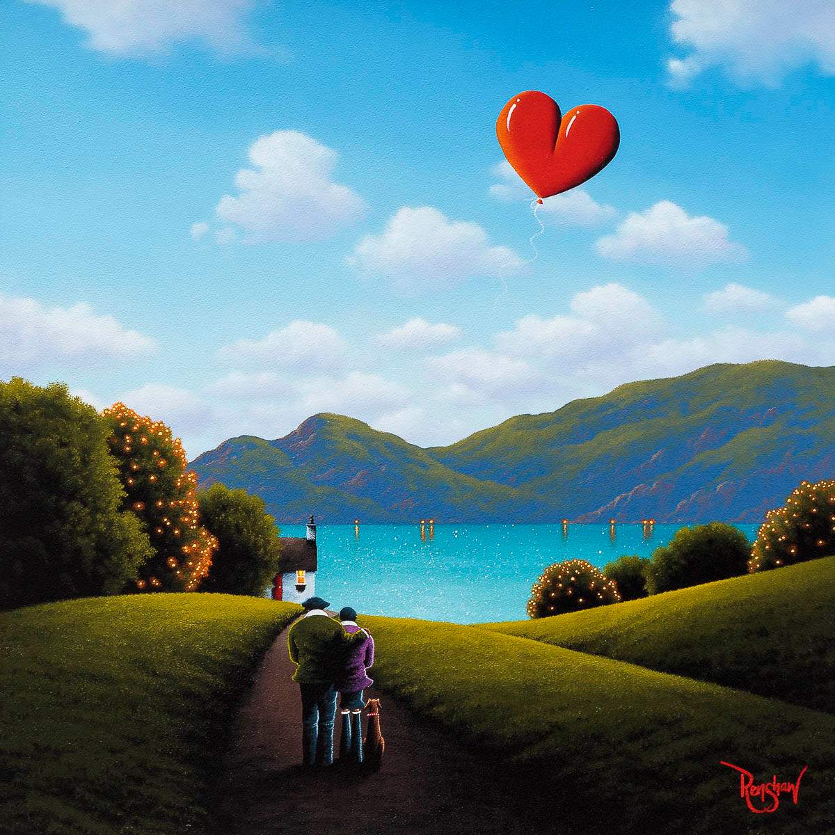 Tranquil Love - Original - SOLD by artist David Renshaw - Wyecliffe Galleries