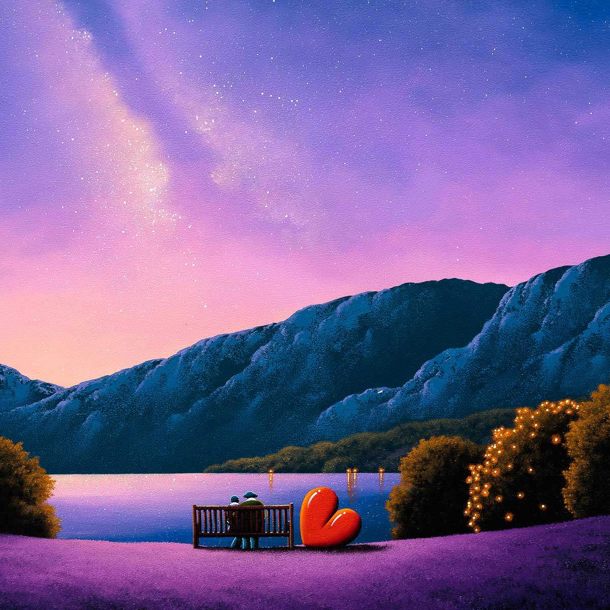 Twinkling Night Sky - Original - SOLD by artist David Renshaw - Wyecliffe Galleries