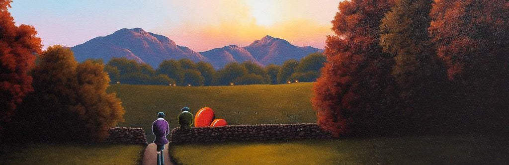 Two Hearts, One Path - Original by artist David Renshaw - Wyecliffe Galleries