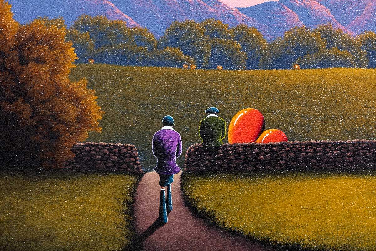 Two Hearts, One Path - Original by artist David Renshaw - Wyecliffe Galleries
