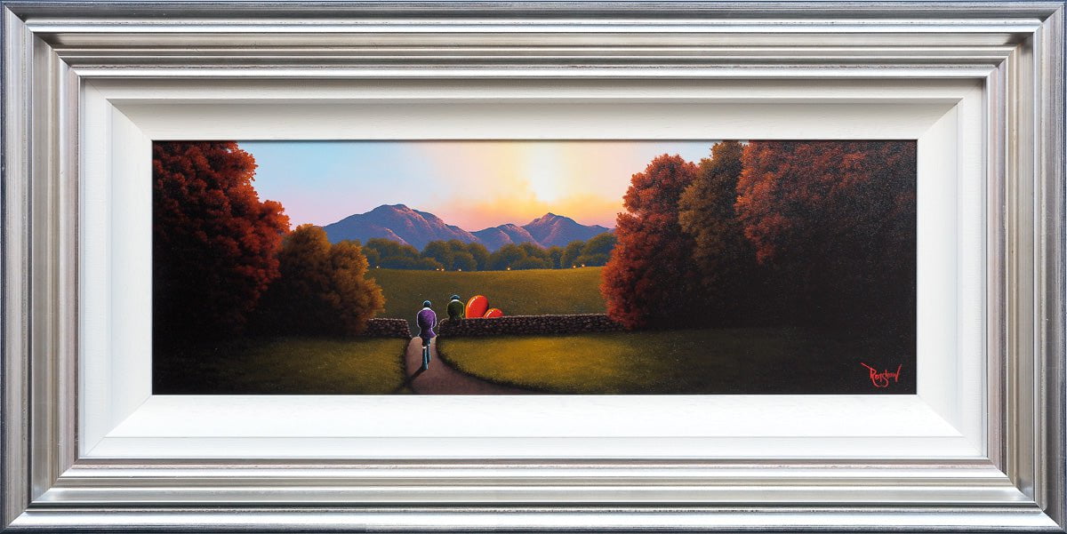 Two Hearts, One Path David Renshaw Framed
