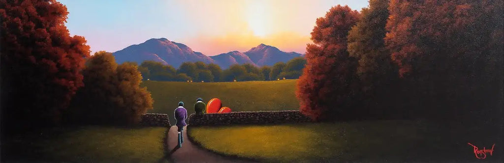 Two Hearts, One Path - Original by artist David Renshaw - Wyecliffe Galleries