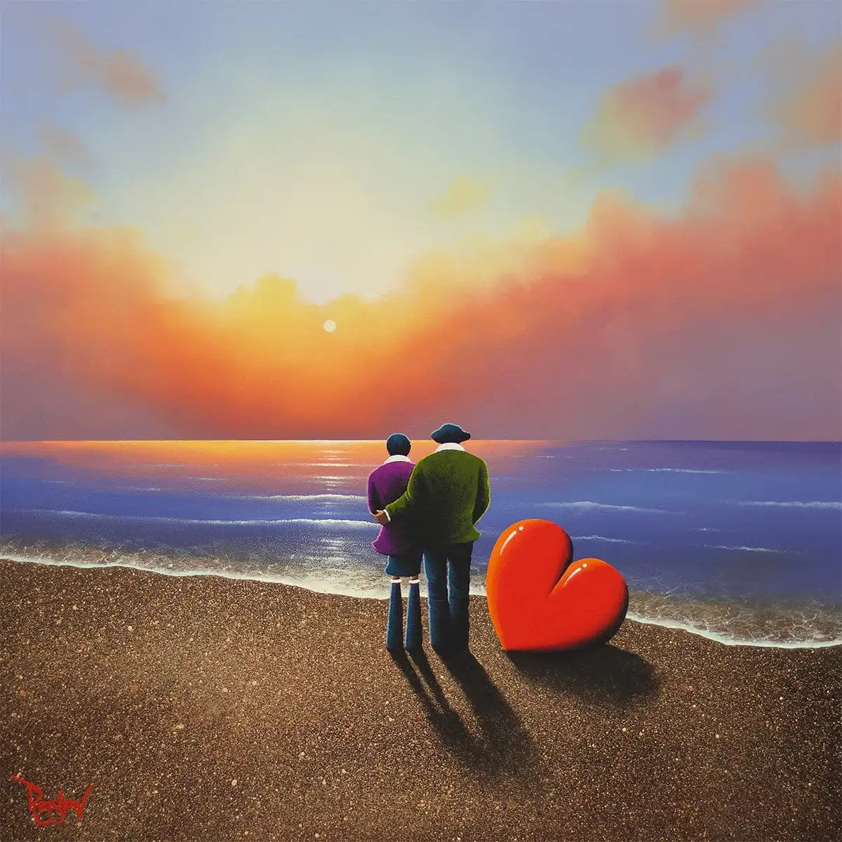 Two Souls And One Sunset - Original - SOLD by artist David Renshaw - Wyecliffe Galleries
