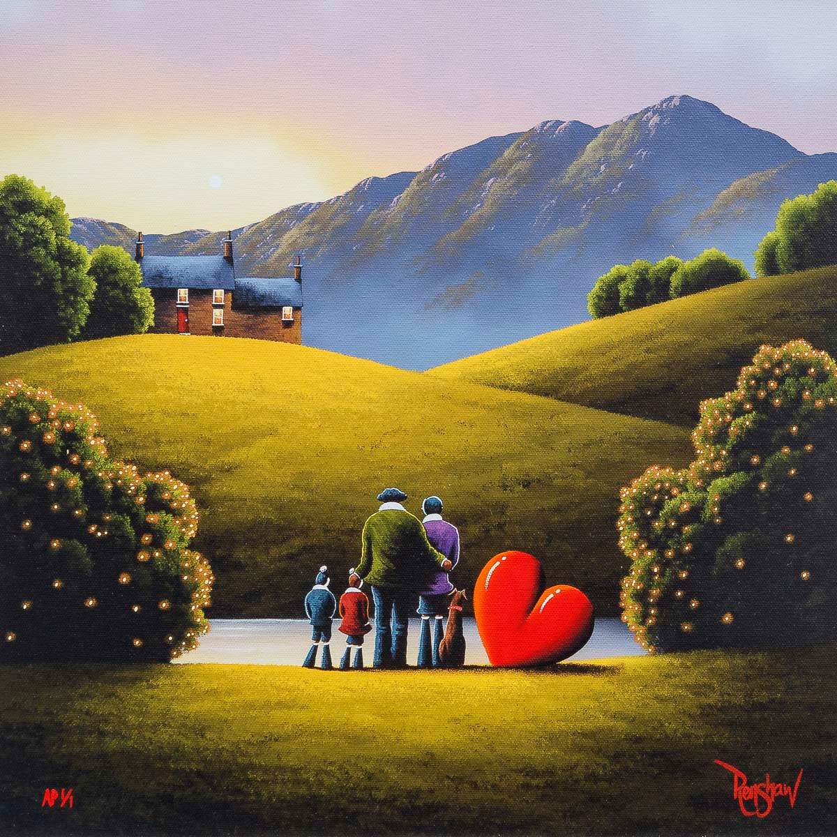 Unconditional Love - Artist Proof - SOLD by artist David Renshaw - Wyecliffe Galleries