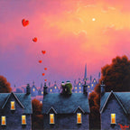 Village Skyline Love Affair - Original - SOLD by artist David Renshaw - Wyecliffe Galleries