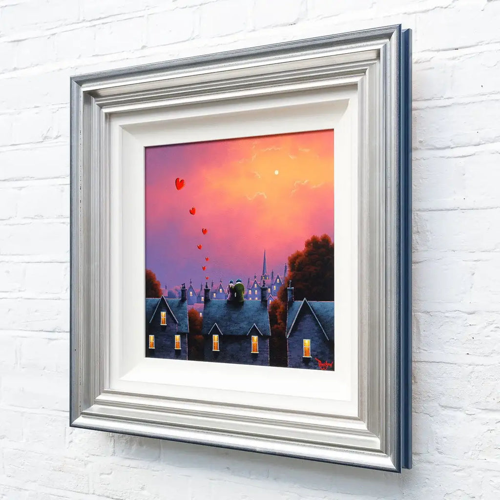 Village Skyline Love Affair - Original - SOLD by artist David Renshaw - Wyecliffe Galleries
