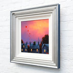 Village Skyline Love Affair - Original - SOLD by artist David Renshaw - Wyecliffe Galleries
