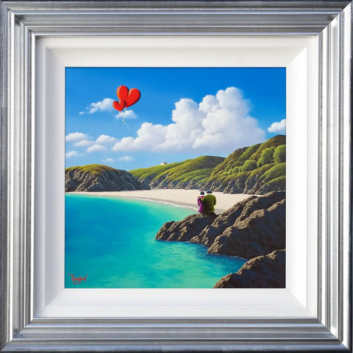Waiting For The Tide Together - Original - SOLD by artist David Renshaw - Wyecliffe Galleries