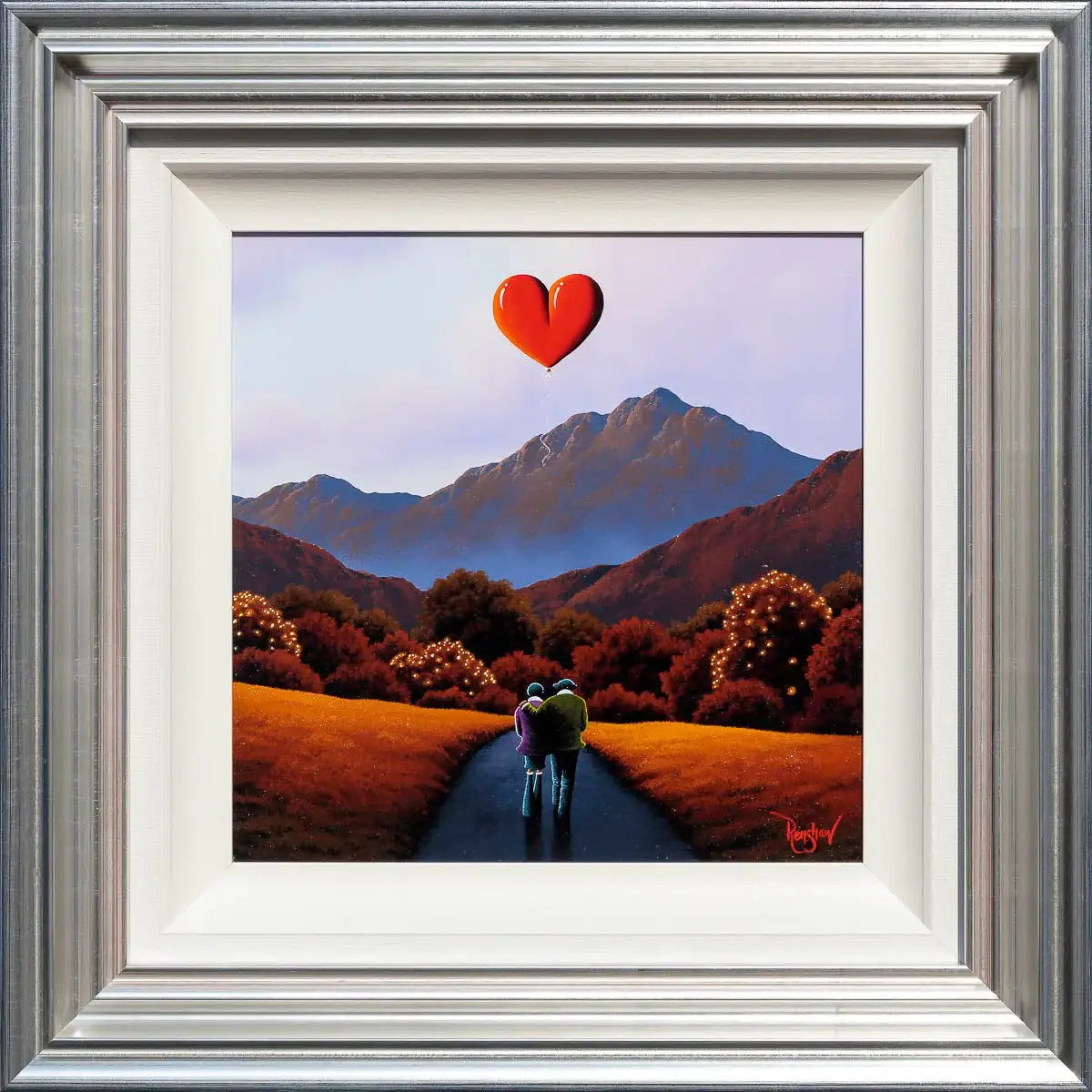 Walking The Path Of Love - Original - SOLD by artist David Renshaw - Wyecliffe Galleries