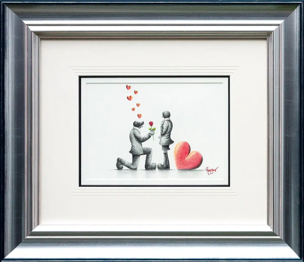 Will You Marry Me - Original Sketch - SOLD by artist David Renshaw - Wyecliffe Galleries