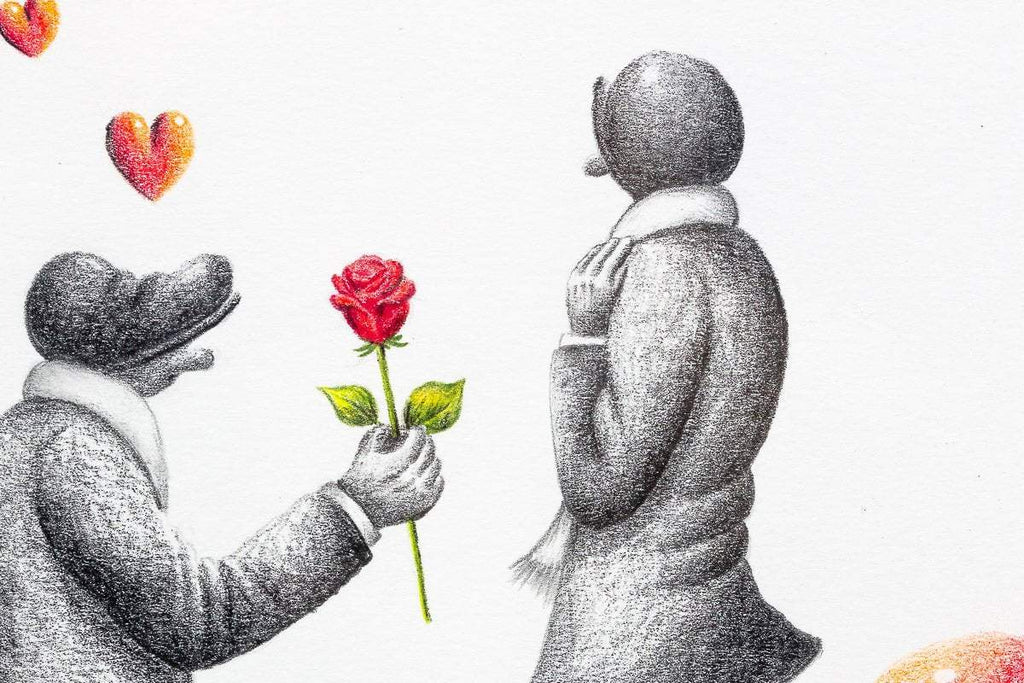 Will You Marry Me - Original Sketch - SOLD by artist David Renshaw - Wyecliffe Galleries