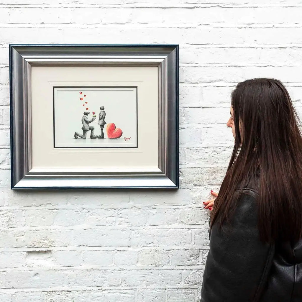 Will You Marry Me - Original Sketch - SOLD by artist David Renshaw - Wyecliffe Galleries