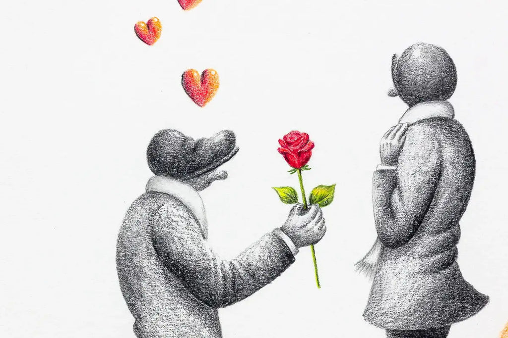 Will You Marry Me - Original Sketch - SOLD by artist David Renshaw - Wyecliffe Galleries