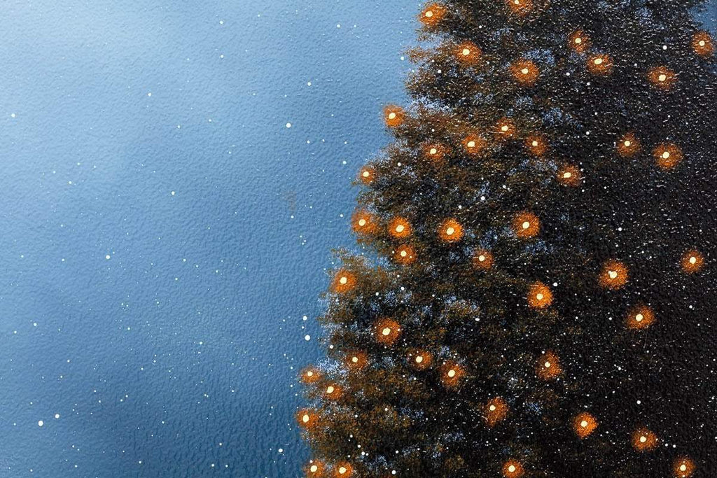 Winter Nights - Original - SOLD by artist David Renshaw - Wyecliffe Galleries