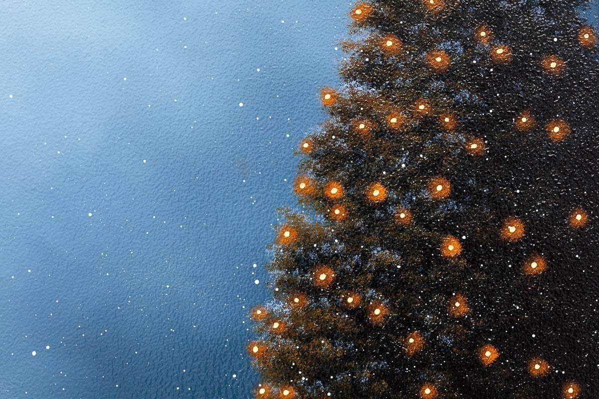 Winter Nights - Original - SOLD by artist David Renshaw - Wyecliffe Galleries