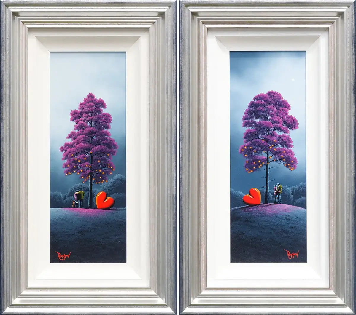 You Bring Colour To My World & You Bring Colour To My Life - Matching Original SET - SOLD by artist David Renshaw - Wyecliffe Galleries