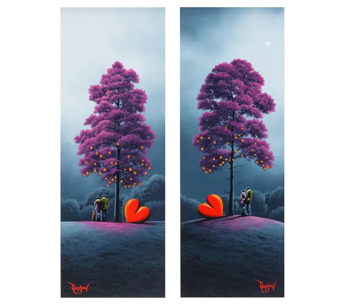 You Bring Colour To My World & You Bring Colour To My Life - Matching Original SET - SOLD by artist David Renshaw - Wyecliffe Galleries