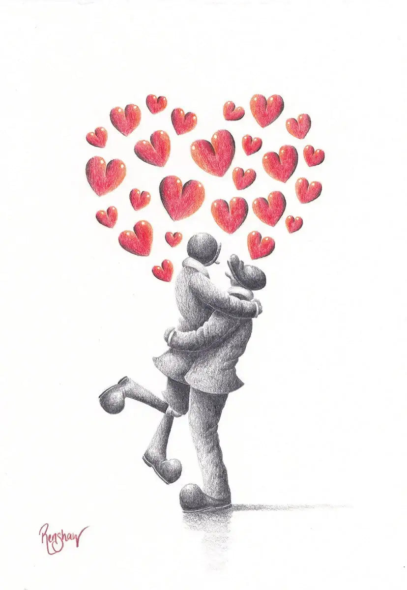 You Complete Me - Original Sketch - SOLD by artist David Renshaw - Wyecliffe Galleries