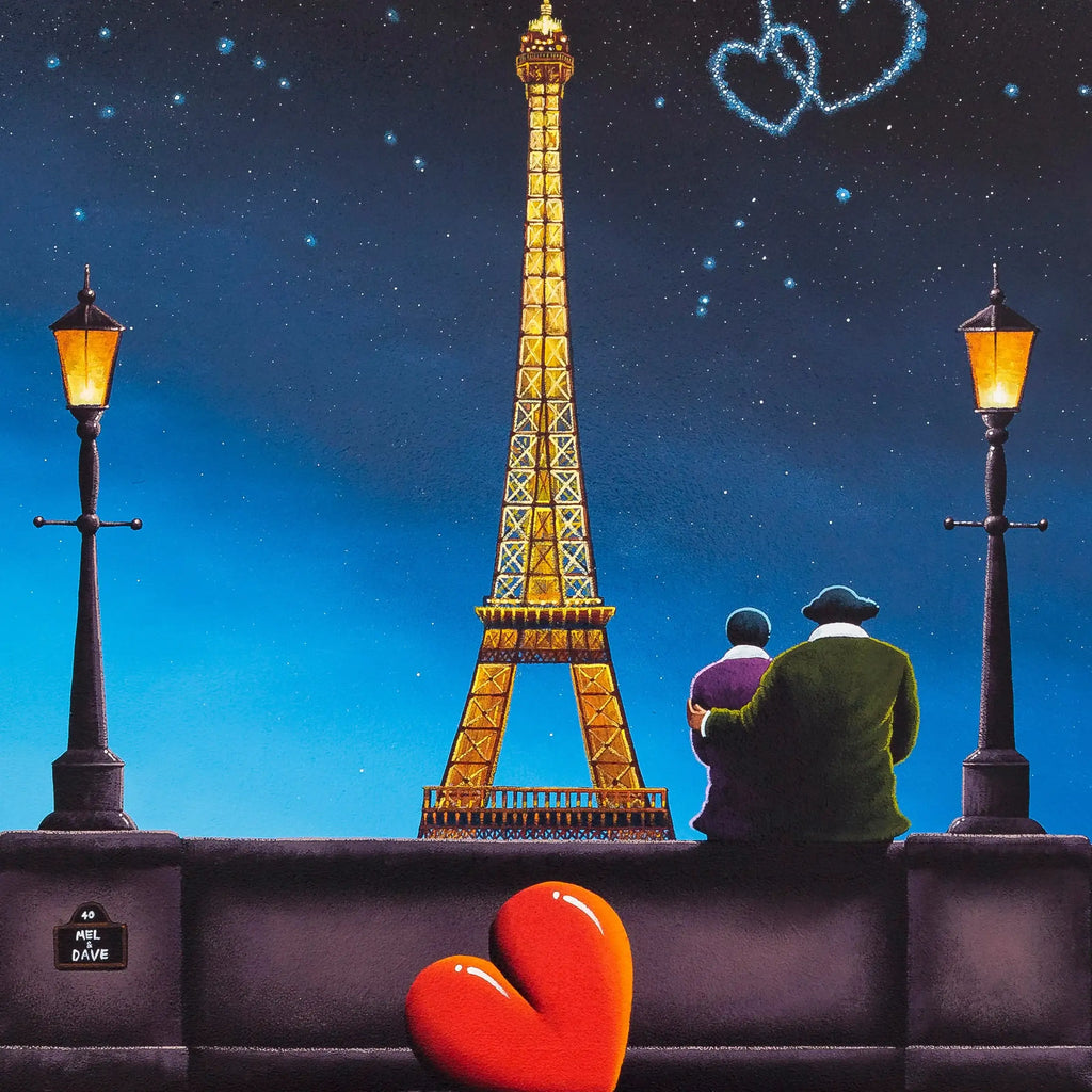 You, Me And Paris - Original - SOLD by artist David Renshaw - Wyecliffe Galleries