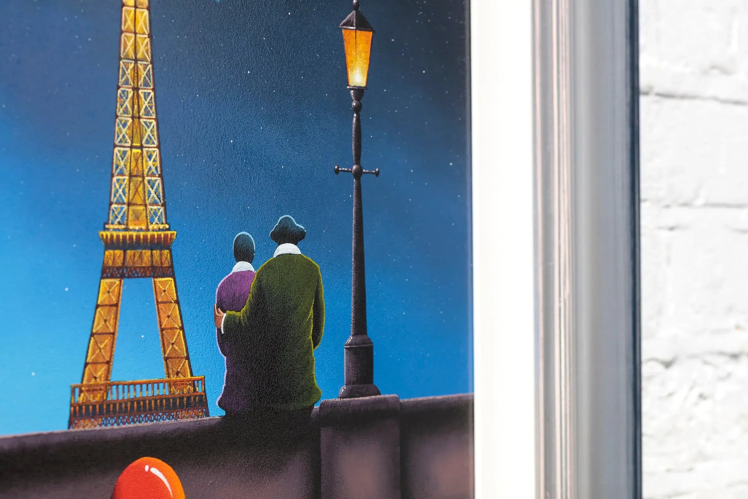 You, Me And Paris - Original - SOLD by artist David Renshaw - Wyecliffe Galleries