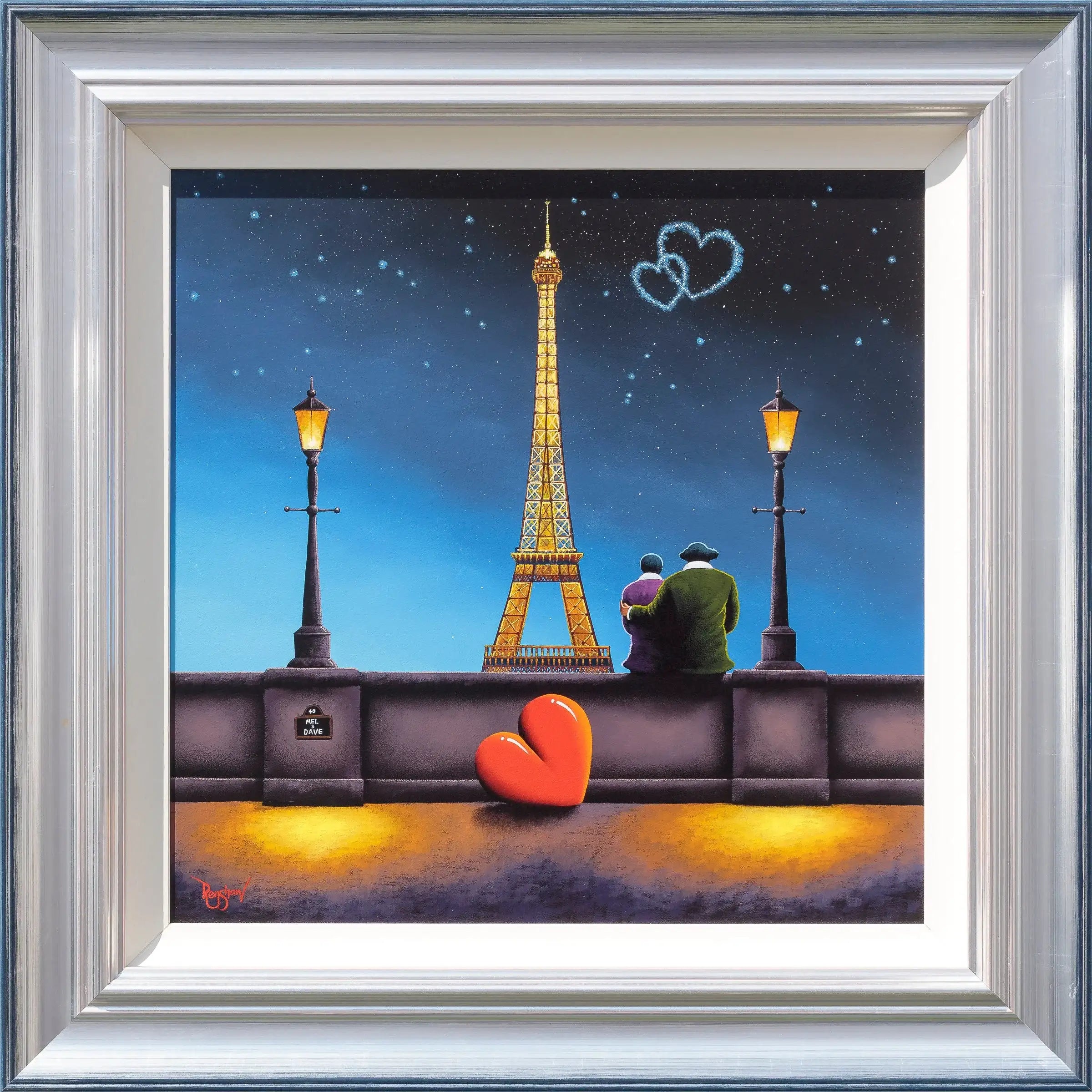 You, Me And Paris - Original - SOLD by artist David Renshaw - Wyecliffe Galleries