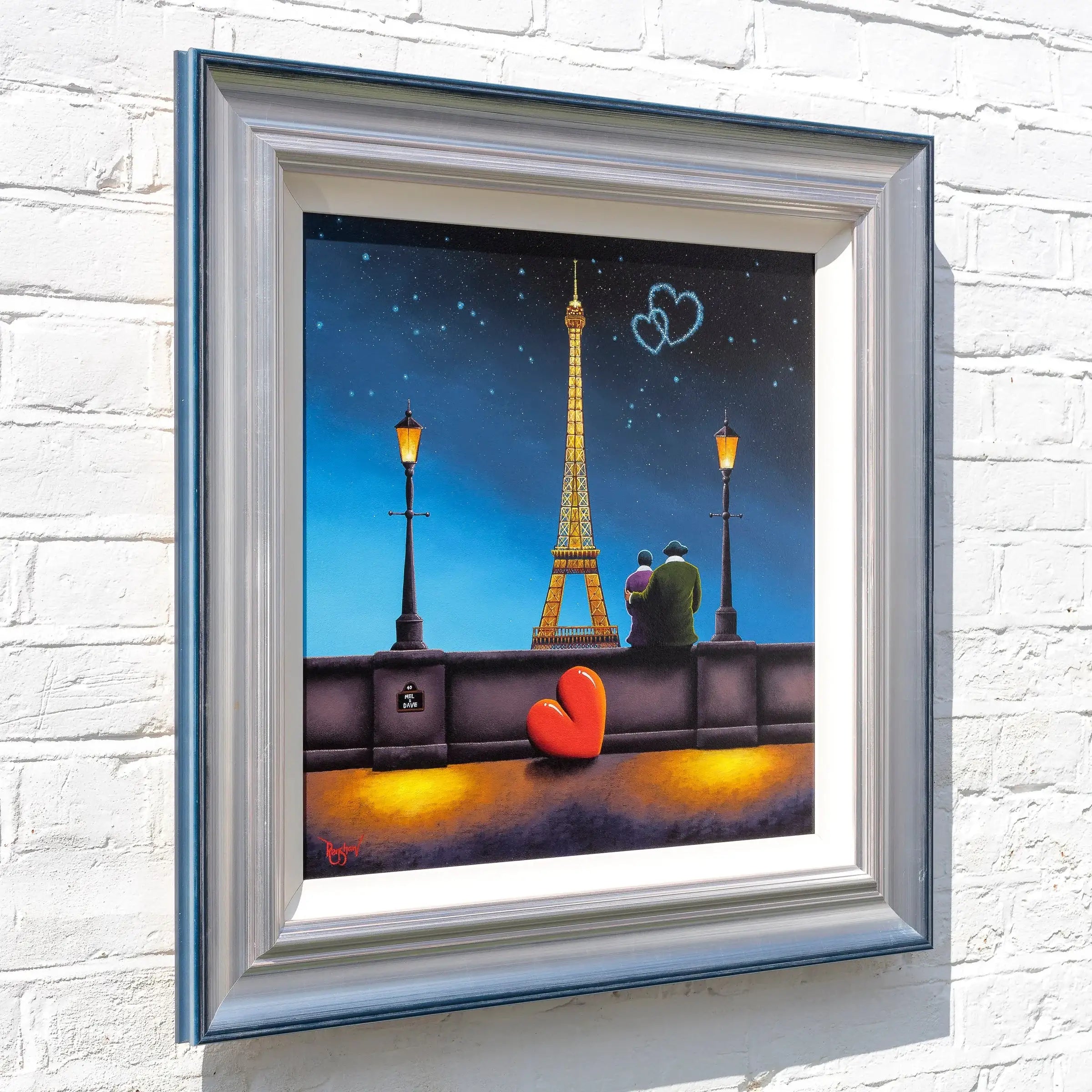 You, Me And Paris - Original - SOLD by artist David Renshaw - Wyecliffe Galleries
