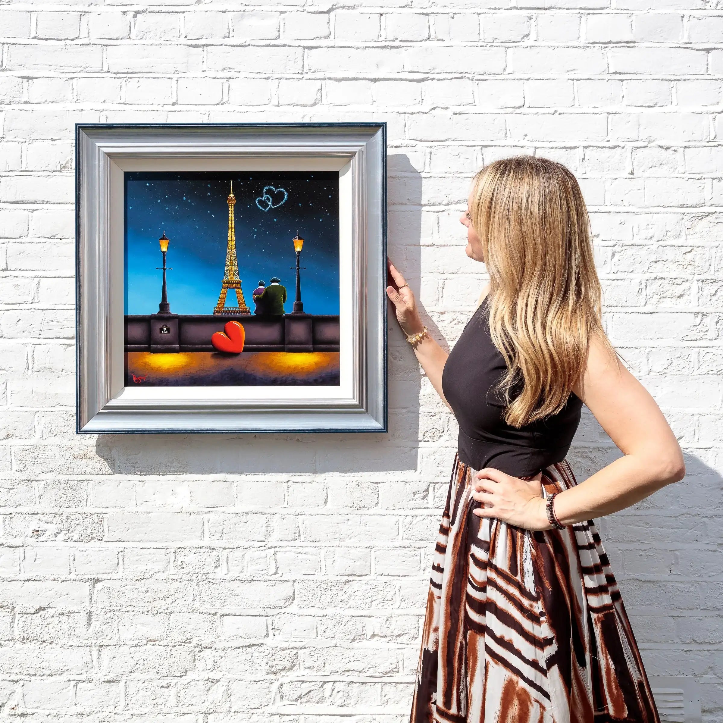 You, Me And Paris - Original - SOLD by artist David Renshaw - Wyecliffe Galleries