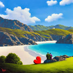 You, Me and The Sea - Original - SOLD by artist David Renshaw - Wyecliffe Galleries