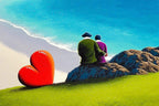 You, Me and The Sea - Original - SOLD by artist David Renshaw - Wyecliffe Galleries